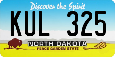 ND license plate KUL325