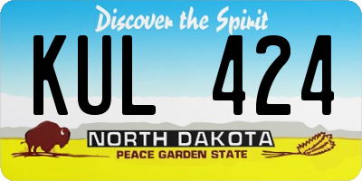 ND license plate KUL424
