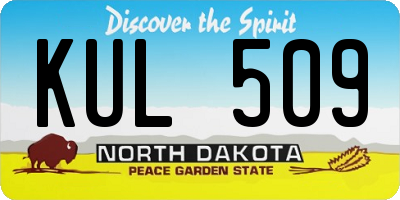 ND license plate KUL509