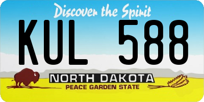 ND license plate KUL588