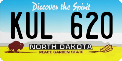 ND license plate KUL620