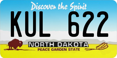 ND license plate KUL622