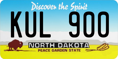 ND license plate KUL900