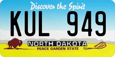 ND license plate KUL949