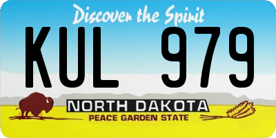 ND license plate KUL979
