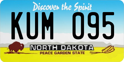 ND license plate KUM095