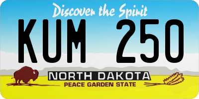 ND license plate KUM250