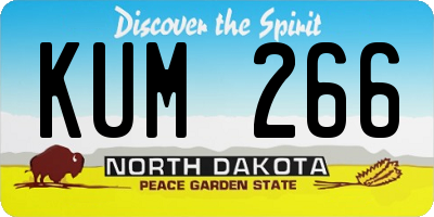 ND license plate KUM266