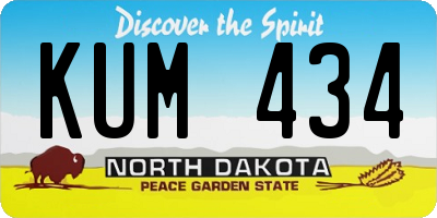 ND license plate KUM434