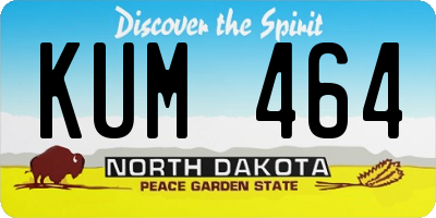 ND license plate KUM464