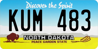 ND license plate KUM483