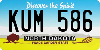ND license plate KUM586