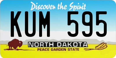 ND license plate KUM595
