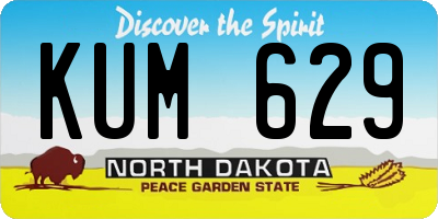 ND license plate KUM629