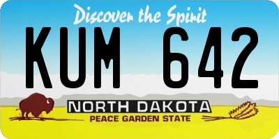 ND license plate KUM642