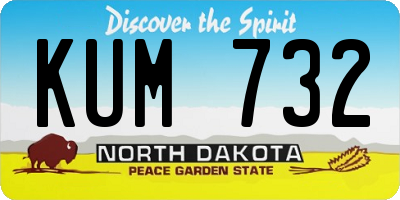 ND license plate KUM732