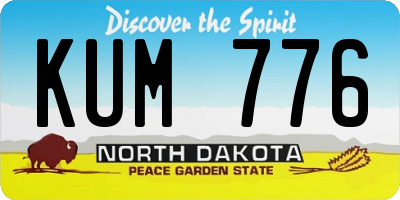 ND license plate KUM776