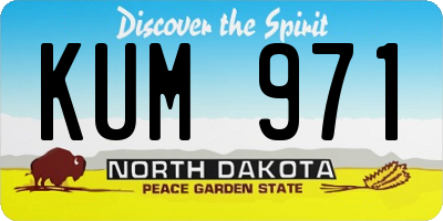ND license plate KUM971