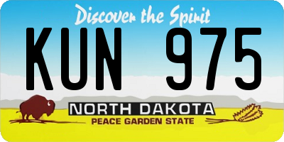 ND license plate KUN975