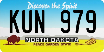 ND license plate KUN979