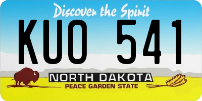 ND license plate KUO541