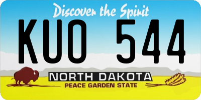 ND license plate KUO544