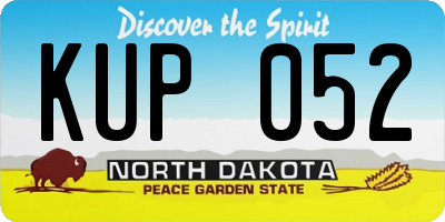 ND license plate KUP052