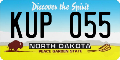 ND license plate KUP055