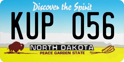 ND license plate KUP056