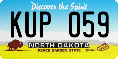 ND license plate KUP059