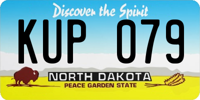 ND license plate KUP079