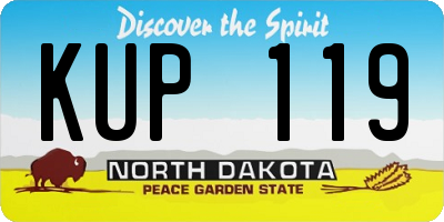 ND license plate KUP119
