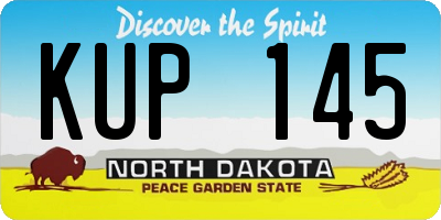 ND license plate KUP145