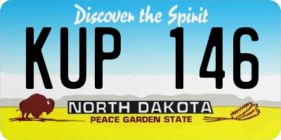 ND license plate KUP146