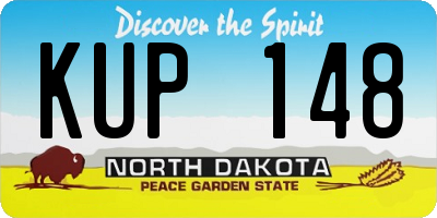 ND license plate KUP148
