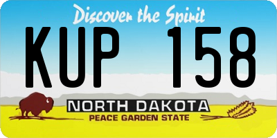 ND license plate KUP158