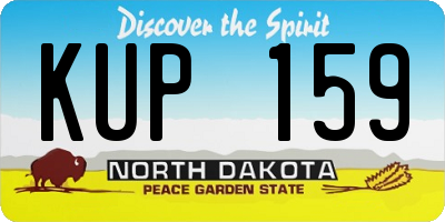 ND license plate KUP159