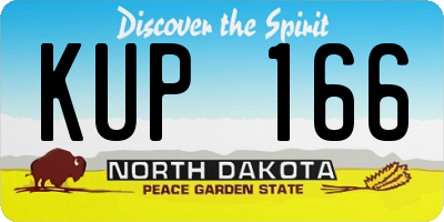 ND license plate KUP166
