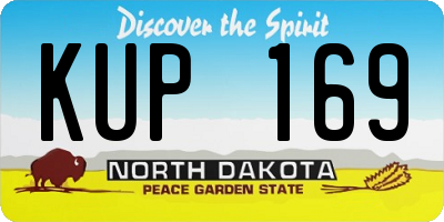 ND license plate KUP169