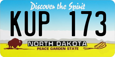 ND license plate KUP173