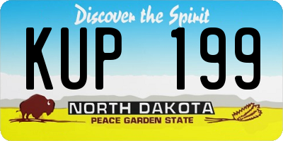 ND license plate KUP199