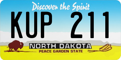 ND license plate KUP211