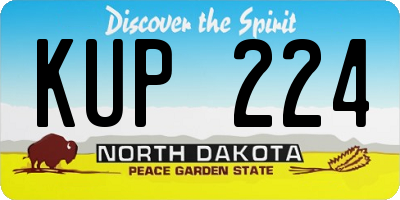 ND license plate KUP224