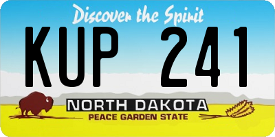ND license plate KUP241