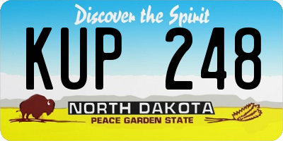 ND license plate KUP248