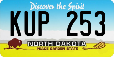 ND license plate KUP253