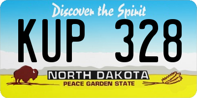 ND license plate KUP328