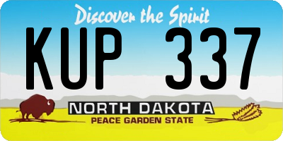 ND license plate KUP337