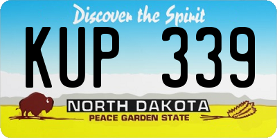 ND license plate KUP339