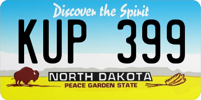 ND license plate KUP399
